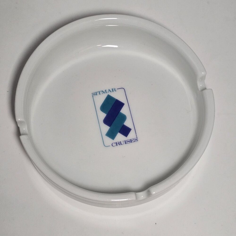 Richard Ginori Italy ceramic ashtray Sitmar Cruises cruise ship collectible